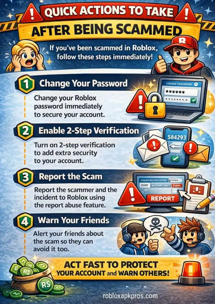 Quick Actions to Take after being scammed